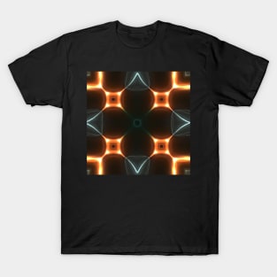 Abstract dark background with neon glow T-Shirt